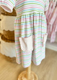 Squiggles by Charlie Candy Stripe Popover Dress