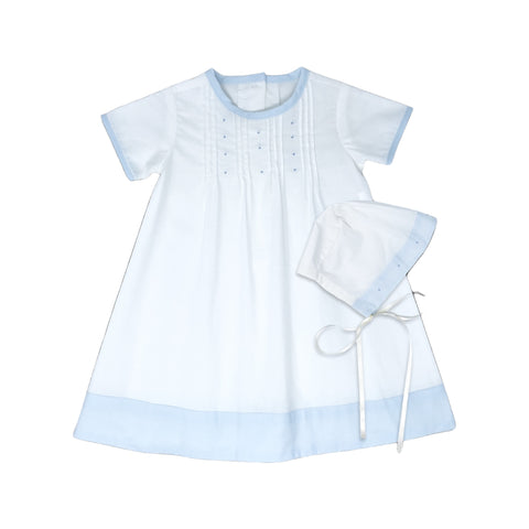 Lullaby Set Classic White & Blue Daygown Set