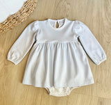 Squiggles by Charlie Pale Blue & Dots Bubble Dress