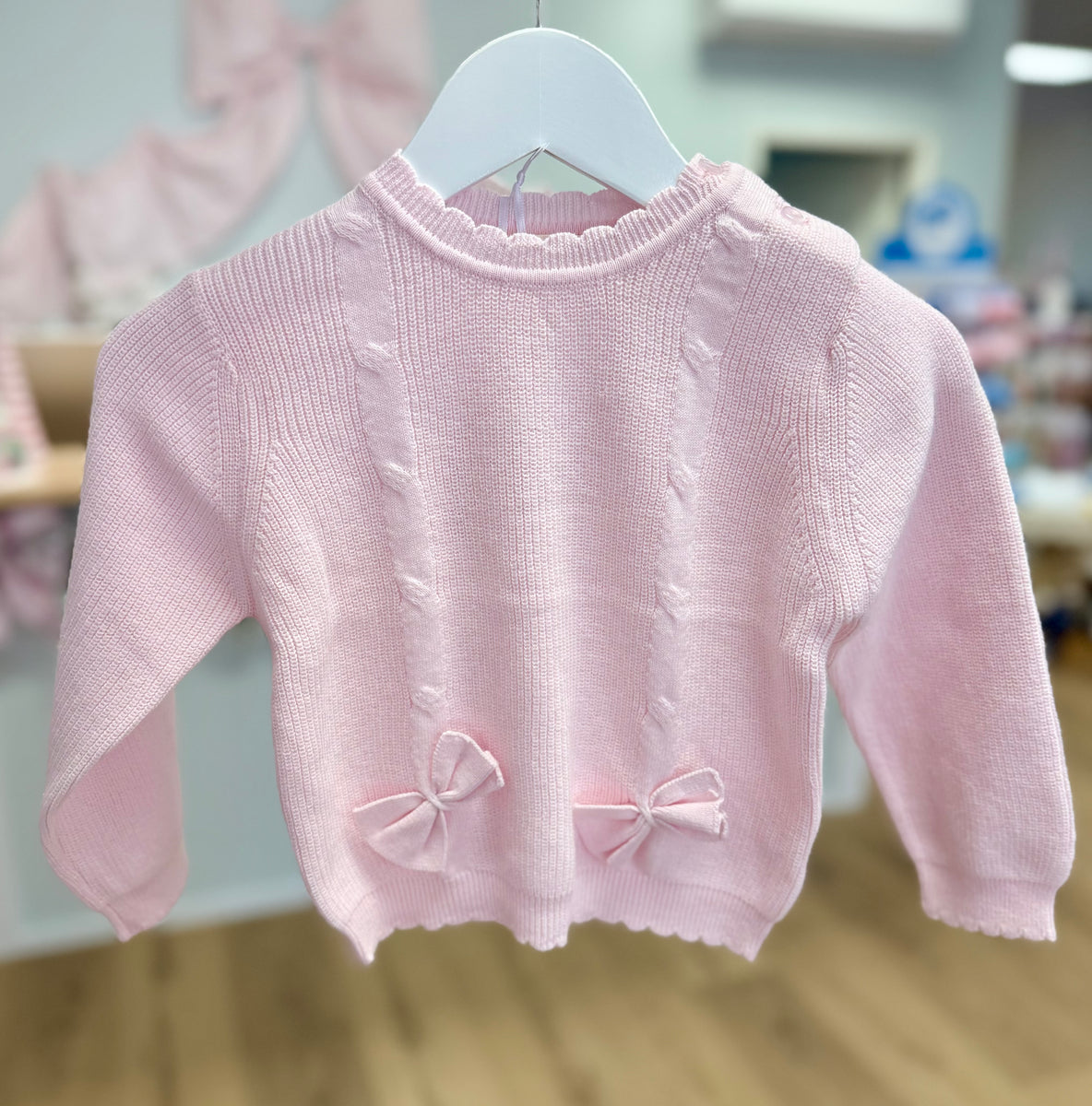 Iris Pink & Red Bows Sweater main image 0