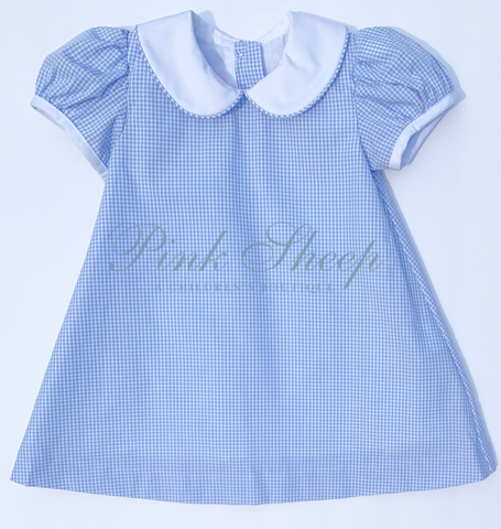 Petit Bebe Blue Gingham Float Dress
