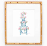 Simply Jessica Marie Tulipiere Watercolor Art Print 8x10
