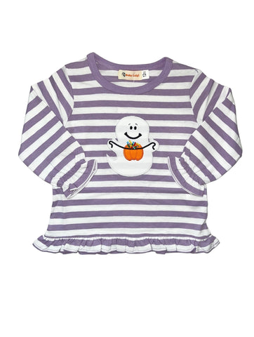 Luigi Kids Lavender Stripe Ghost Top