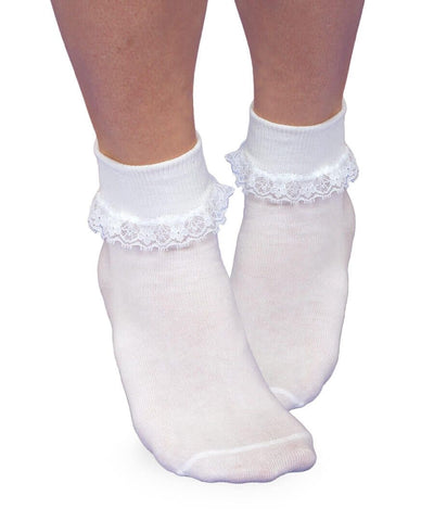 Jefferies Socks Smooth Toe Simplicity Lace Socks (White)