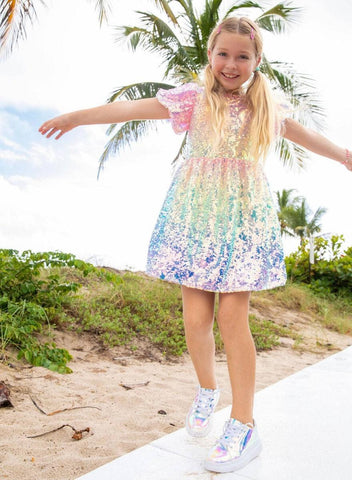 Lola & the Boys Sequin Ombre Dress