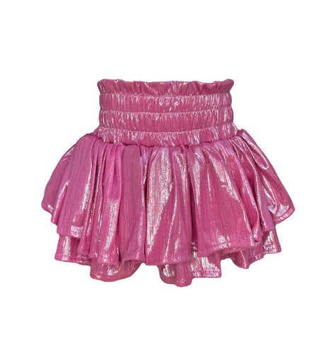 Lola & the Boys Metallic Pink Skirt