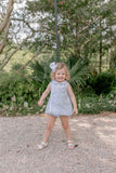 Krewe Kids Pastel Blue Floral Scallop Bubble