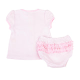 Magnolia Baby Pink Darling Football Diaper Set