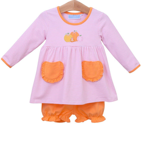 Trotter Street Kids Pumpkin Patch Bloomer Set