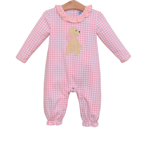 Trotter Street Kids Puppy Girls Romper