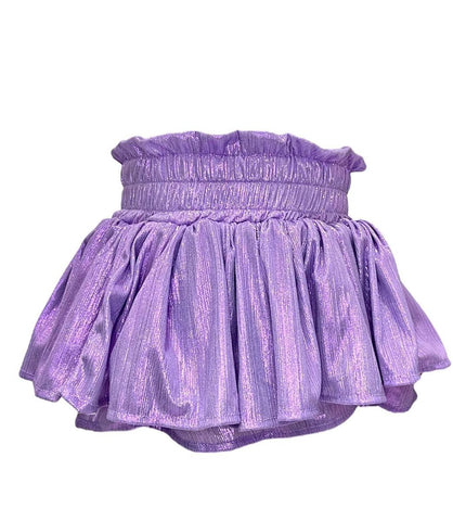 Lola & the Boys Metallic Purple Skirt