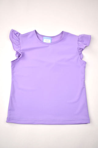 Color Works Lavender Angel Sleeve Top