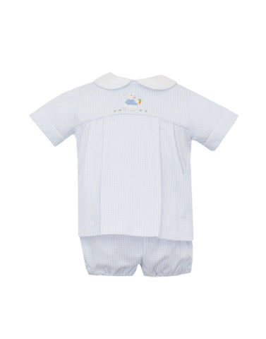 Petit Bebe Blue Gingham Bunny Set
