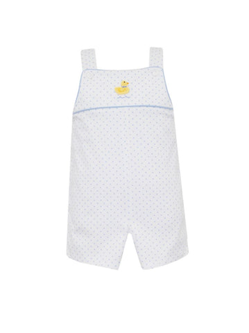 Petit Bebe Blue Dot Duck Short Romper