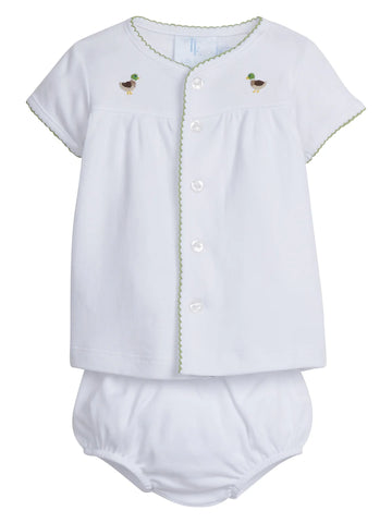 Little English Mallard Pinpoint Layette Set