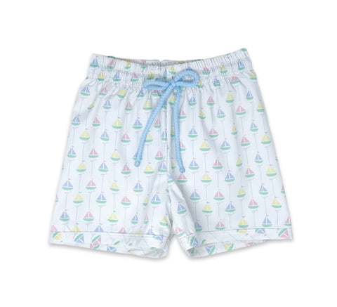 Lullaby Set Sailboat Swim Trunks