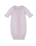 Kissy Kissy Pink w/ Lavender Bishop Smocked Gown