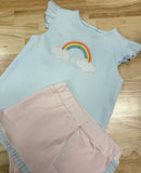 Squiggles by Charlie Pale Blue Rainbow Skort Set