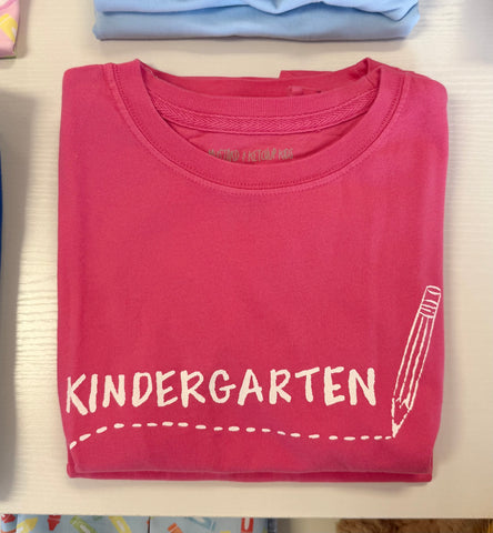 Mustard & Ketchup Kids Pink Kindergarten Tee
