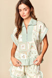 Patchwork Mallard Quarter Zip Short Set