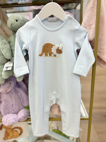 Squiggles by Charlie Blue Dinosaur Long Romper