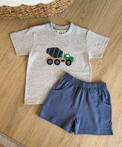 Luigi Kids Cement Mixer Short Set