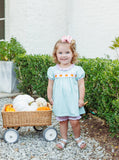 Trotter Street Pumpkin Ribbon Girls Bloomer Set