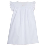 Little English Hand Embroidered Pink Bunny Day Gown