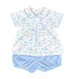 James & Lottie Blue Puppy Rory Diaper Set *Pre Sale*