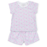 Lila & Hayes Pink Sandcastles Short Set