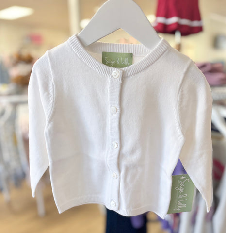 Sage & Lilly White Cardigan