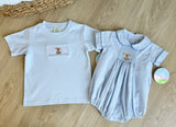 Zuccini Kids Smocked Puppy Bubble