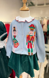Lulu Bebe Blue Nutcracker Knit Sweater