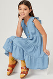 Hayden Girl Chambray Button Down Dress