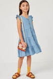 Hayden Girl Chambray Button Down Dress
