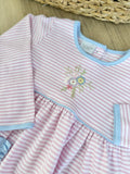 Squiggles by Charlie Pink Stripe Spring Blooms Dress