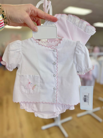 Petit Ami Bunny Girls Diaper Set