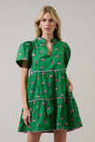 Vivi Green Floral Dress