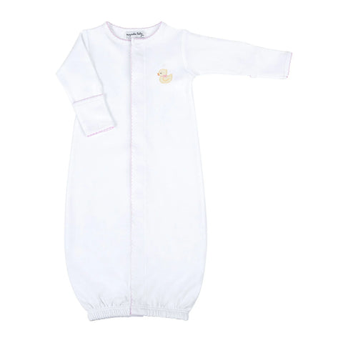 Magnolia Baby Precious Ducklings Girls Embroidered Converter Gown