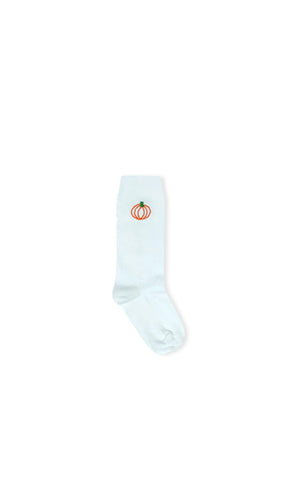 Lullaby Set Pumpkin Embroidered Knee Socks