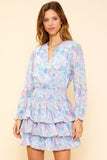 Blue Paisley Print Dress