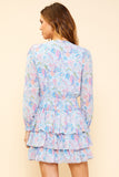 Blue Paisley Print Dress