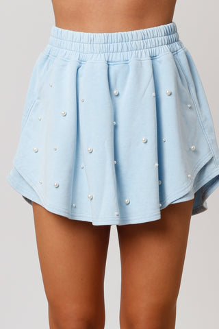 Sky Blue Pearl Skort