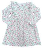 James & Lottie Harper Green & Pink Floral Dress