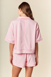 Pink Terry Short Set