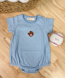 Luigi Kids Chambray Dot Crochet Baseball Bubble
