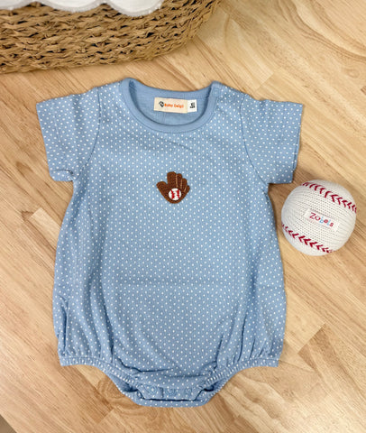 Luigi Kids Chambray Dot Crochet Baseball Bubble