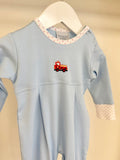 Squiggles by Charlie Blue Firetruck Long Romper
