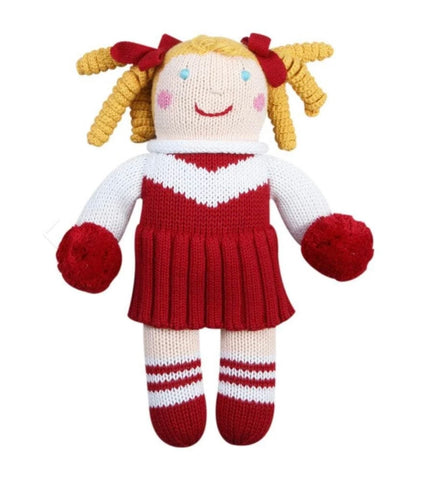 Zubels Red & White Cheerleader Doll