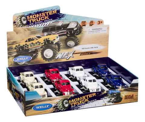 Die Cast Monster Truck 1953 Chevy 3100 Pickup-Assorted Colors